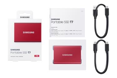 Kırmızı Taşınabilir SSD T7 USB 3.2 Gen 2 1TB (Kırmızı)