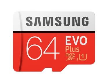 Kırmızı SD Adaptörlü EVO Plus microSD Hafıza Kartı 64GB
