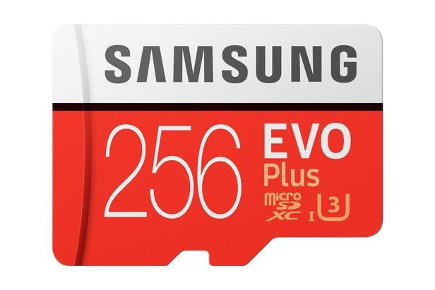 Kırmızı SD Adaptörlü EVO Plus microSD Hafıza Kartı 256GB