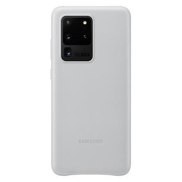 Gümüş Gri Galaxy S20 Ultra Deri Kılıf