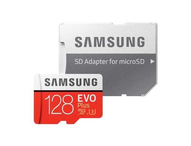 Kırmızı SD Adaptörlü EVO Plus microSD Hafıza Kartı 128GB